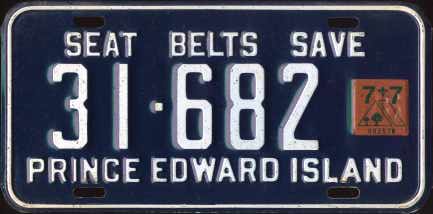 P.E.I. replacing licence plates